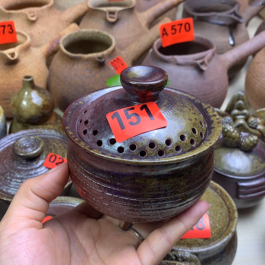 @*柴烧爆裂盖碗200毫升左右