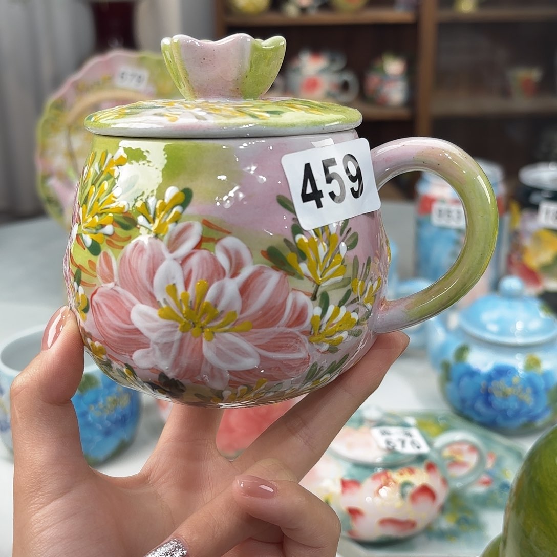 景德镇手绘高温釉下彩陶瓷茶具