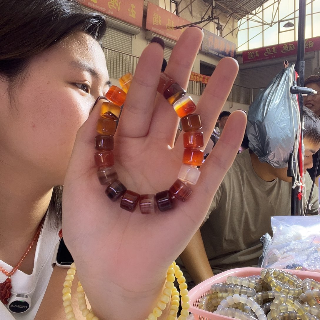 石英石纯铜多宝手串