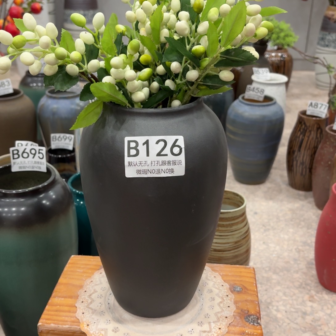 摆件瑕疵126 景德镇陶瓷花瓶高27口9.5