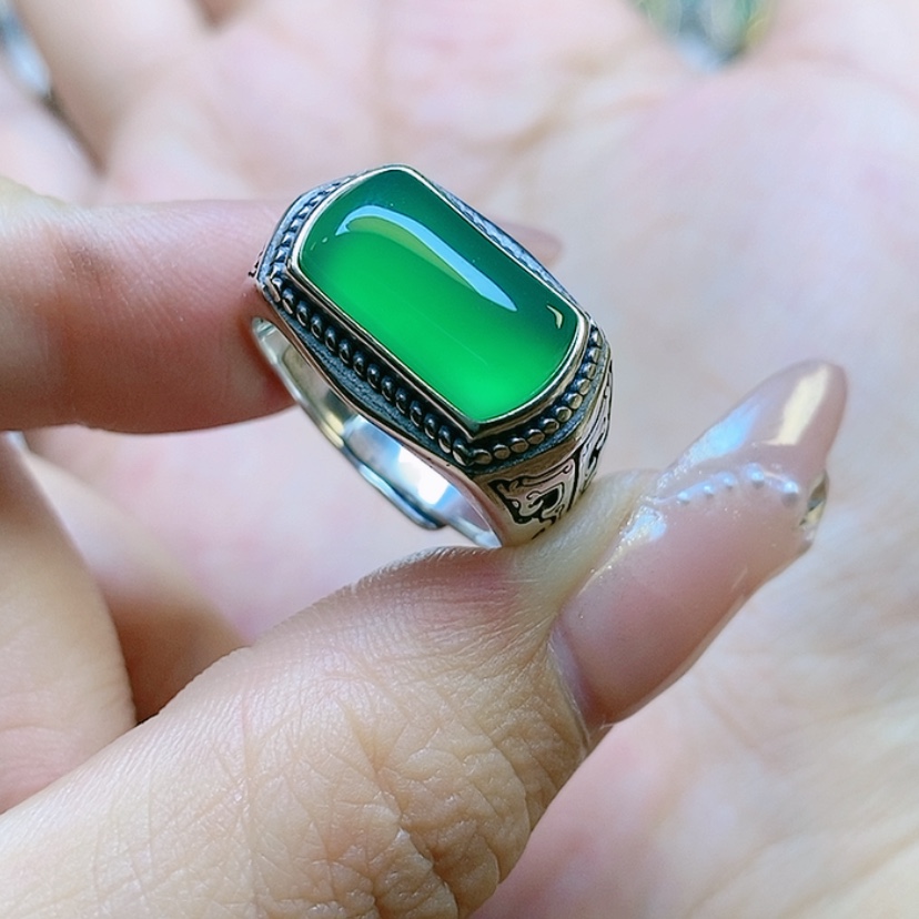 【闪购商品】玛瑙/玉髓戒指银S925镶嵌