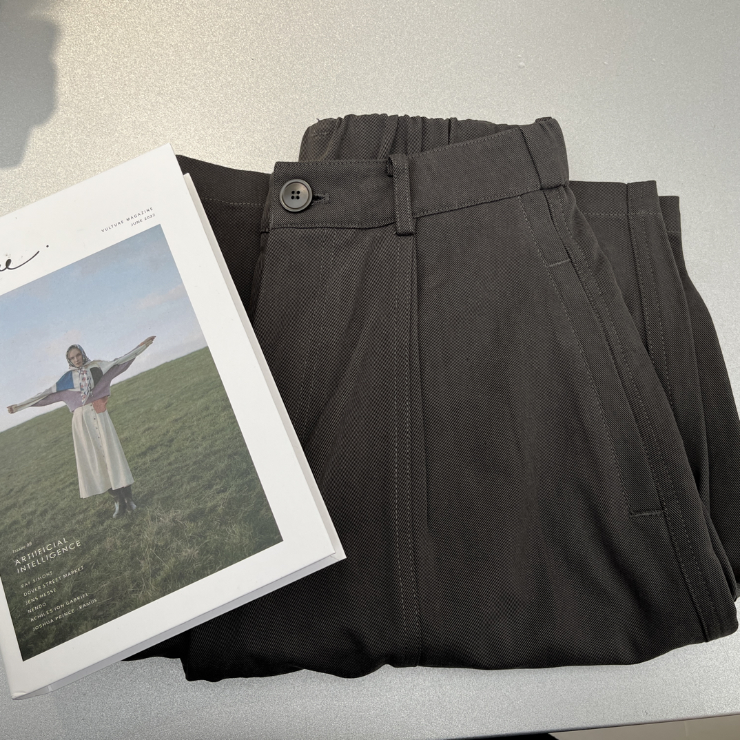 秋季新款高腰百搭九分阔腿女裤显瘦气球裤必备