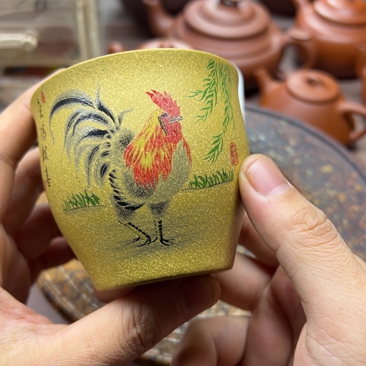 紫砂茶壶富*。主人杯段泥