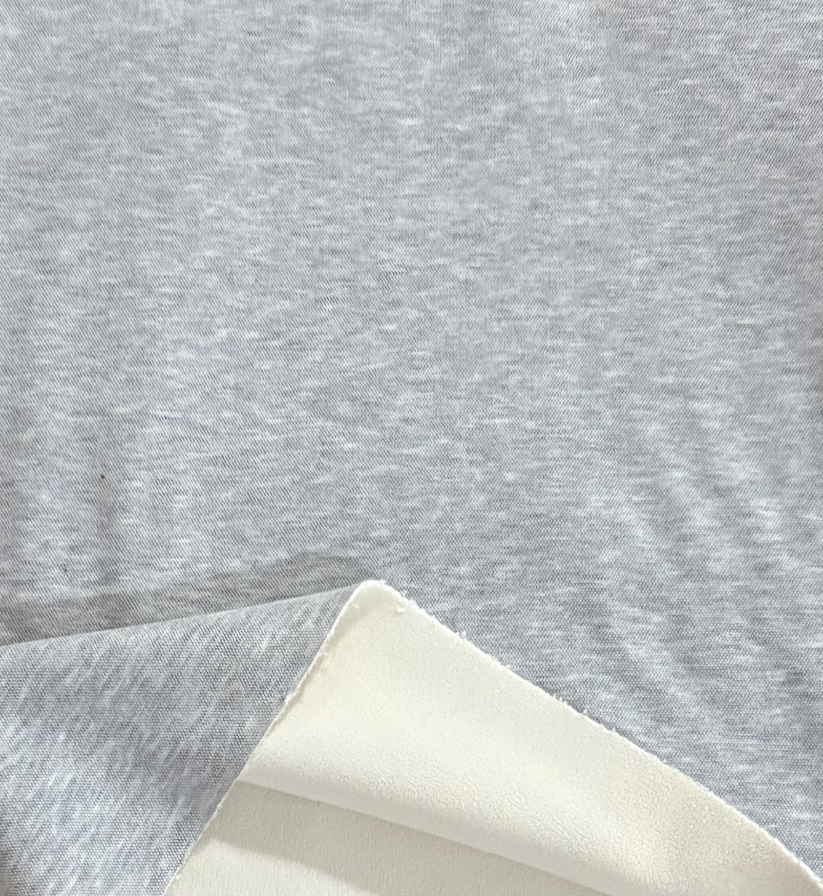 麻灰色针织加绒面料两米（A3）