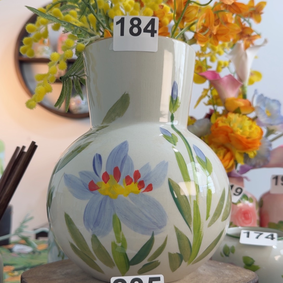摆件景德镇手绘陶瓷花瓶摆件无孔