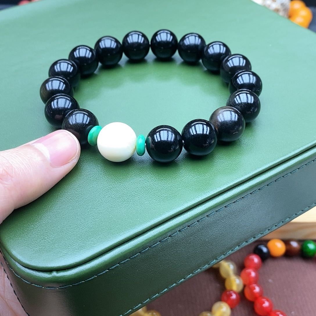 鹿骨手串/手链14mm黑驴蹄骨手串