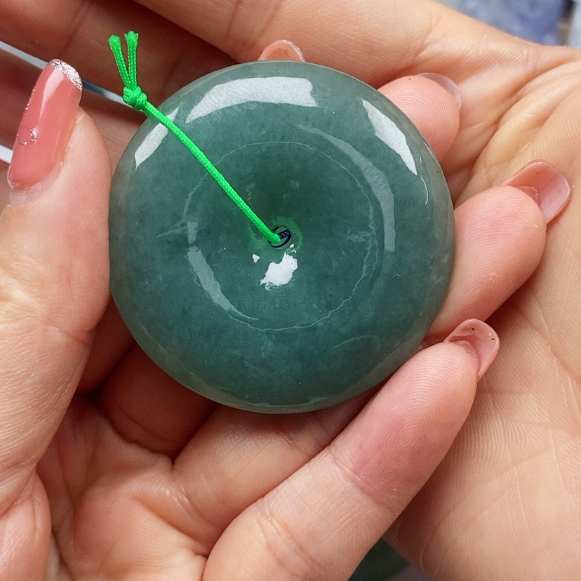 【闪购商品】翡翠颈饰未镶嵌艺**行天然翡翠A货平安扣