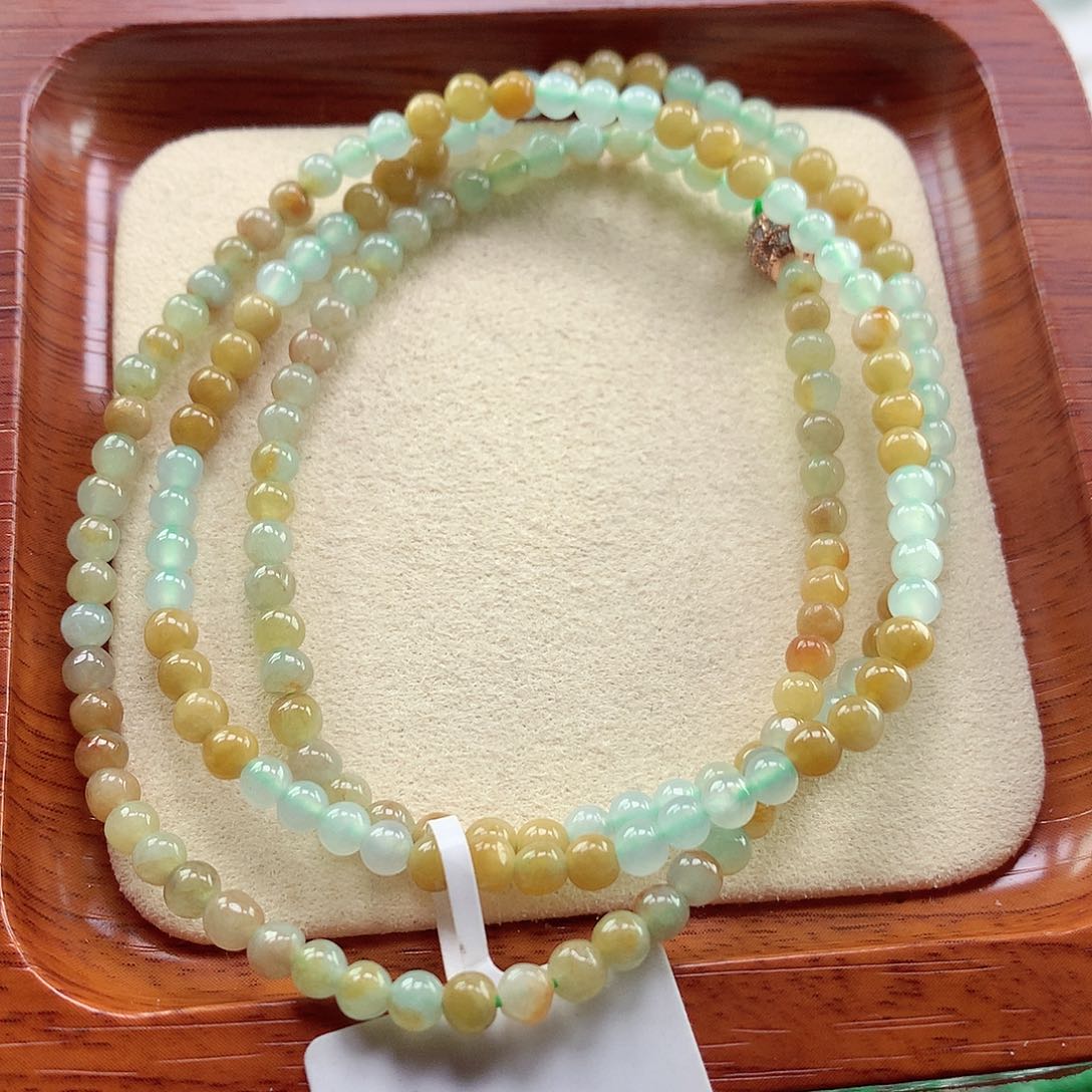 翡翠未镶嵌颈饰项链