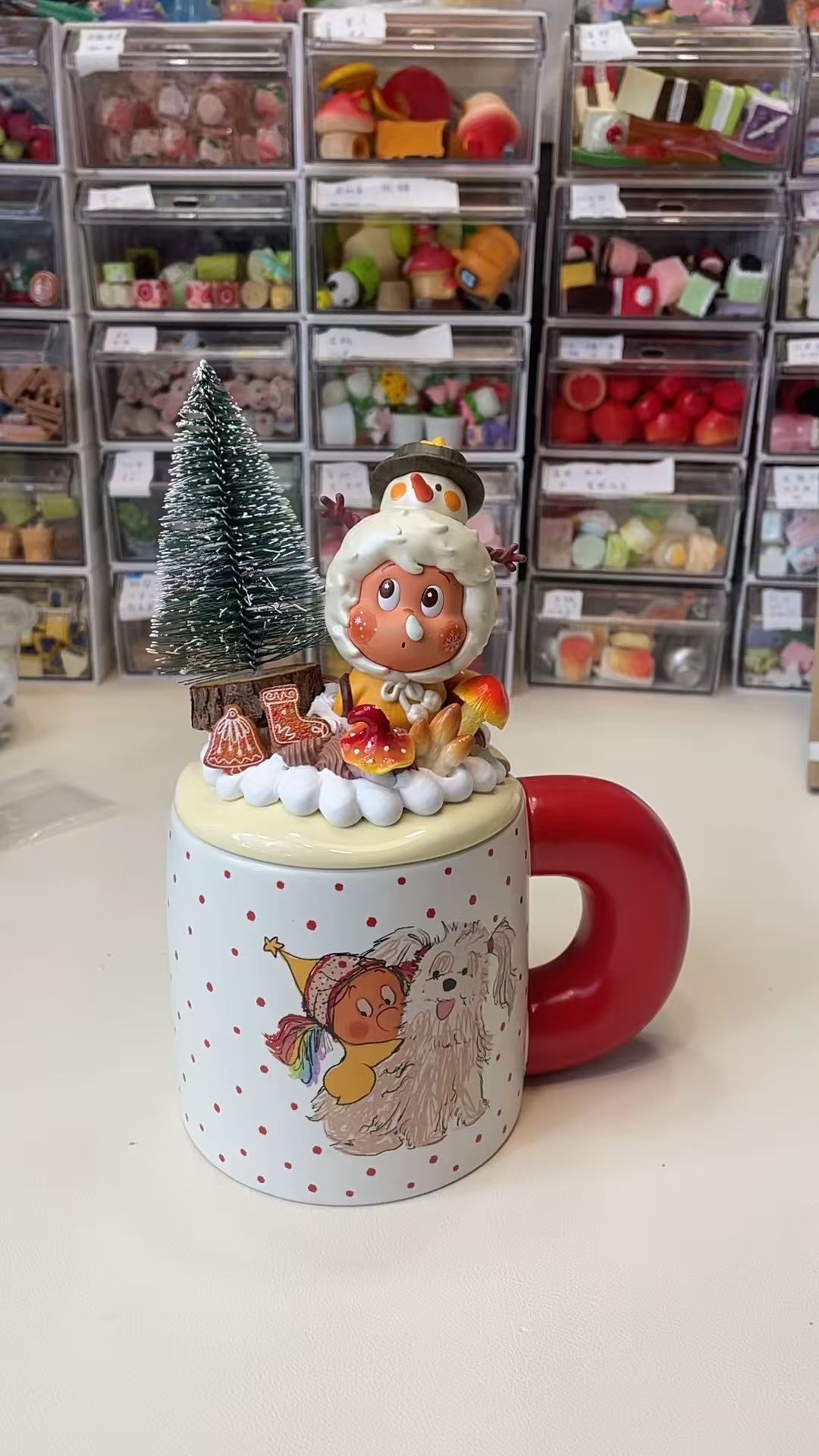 星星人马克杯奶油胶手工DIY陶瓷