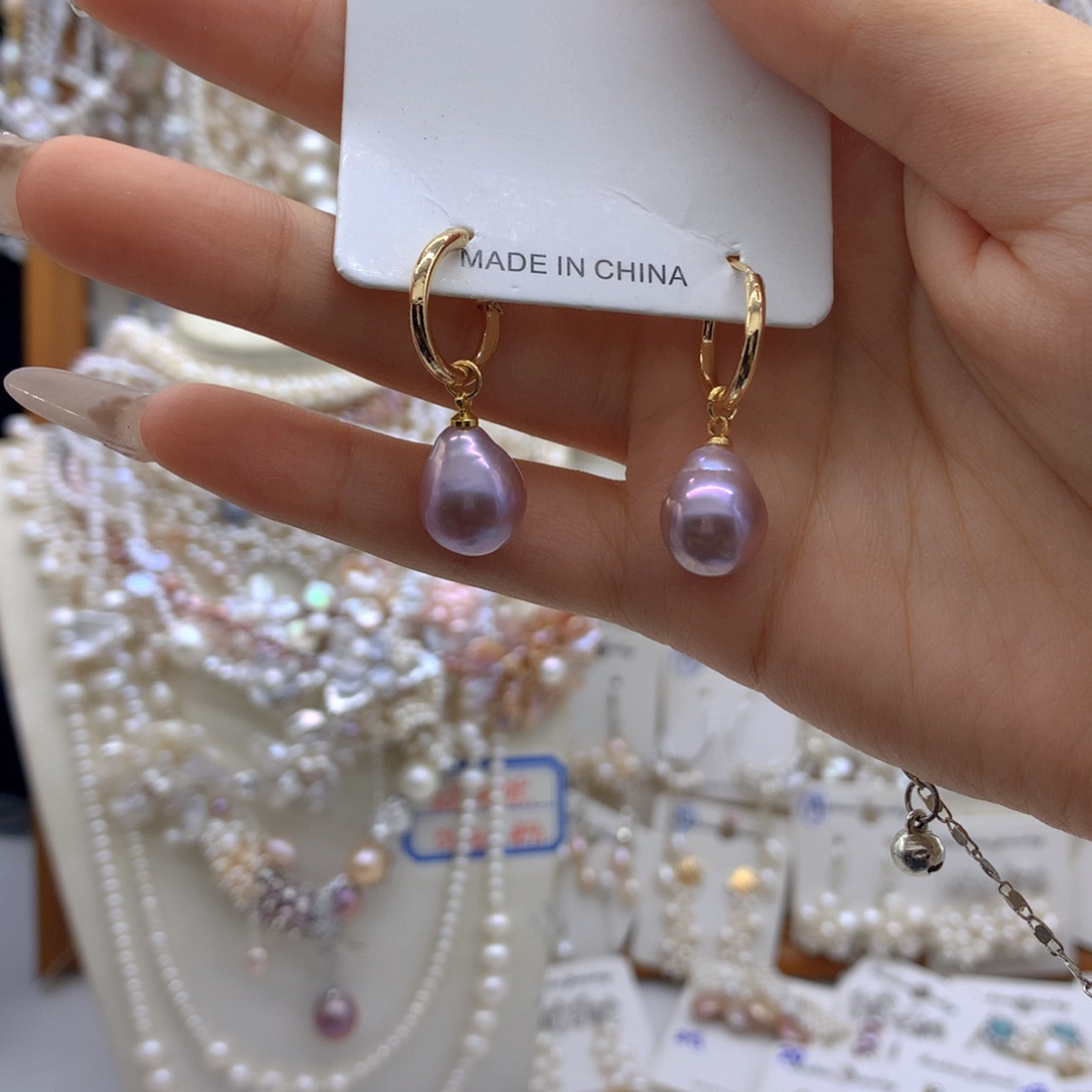 银S925镶嵌淡水珍珠项链耳饰