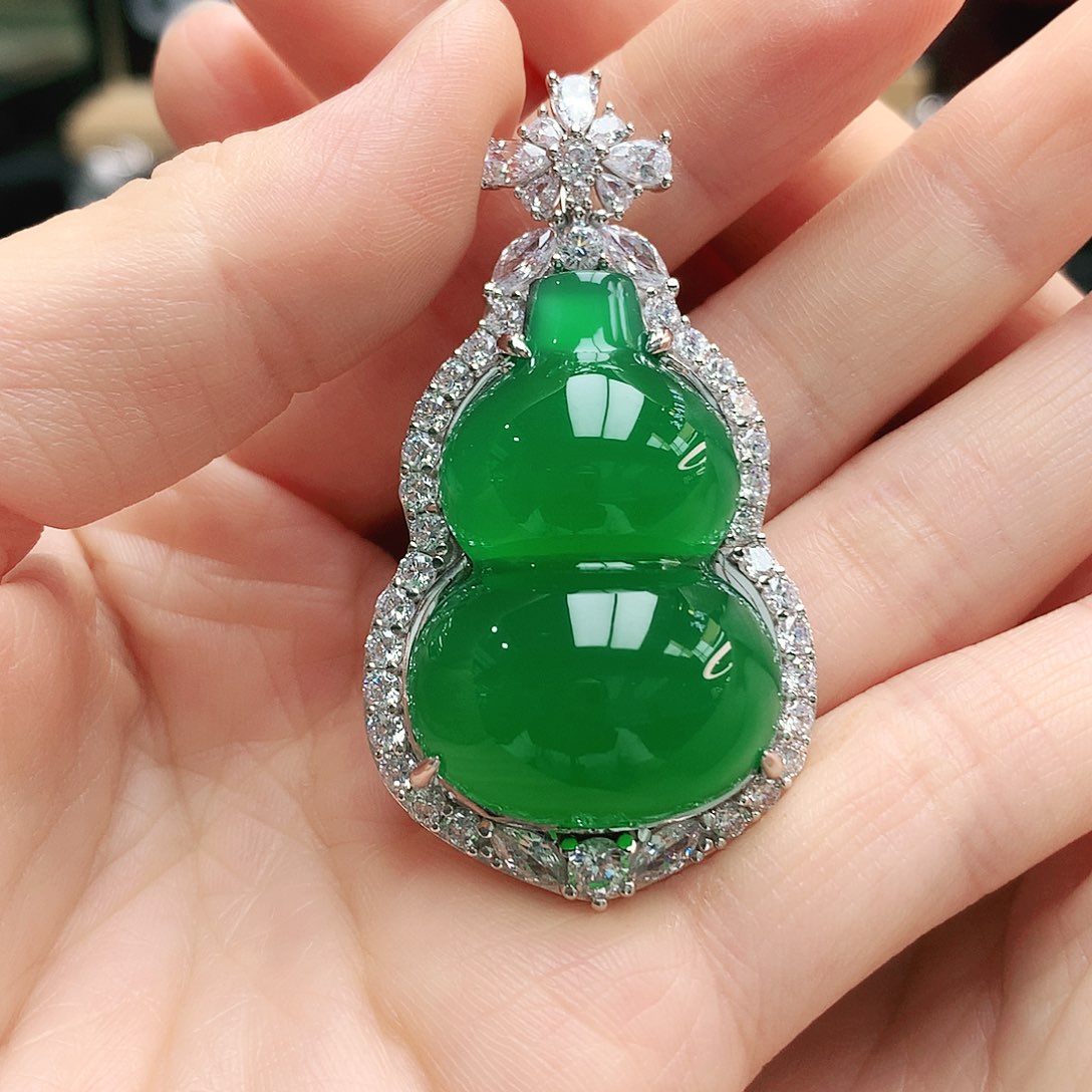 玛瑙/玉髓吊坠银S925镶嵌