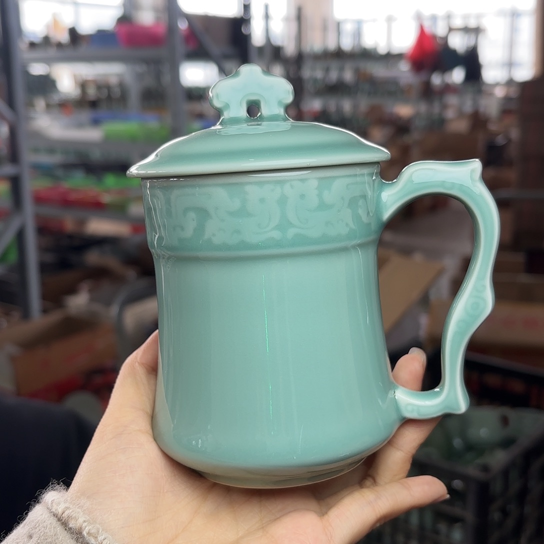 龙泉云间青瓷小米茶器