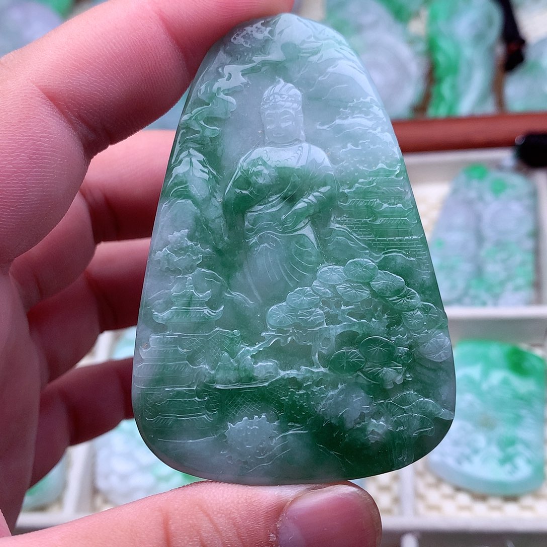 翡翠未镶嵌吊坠(不含链)