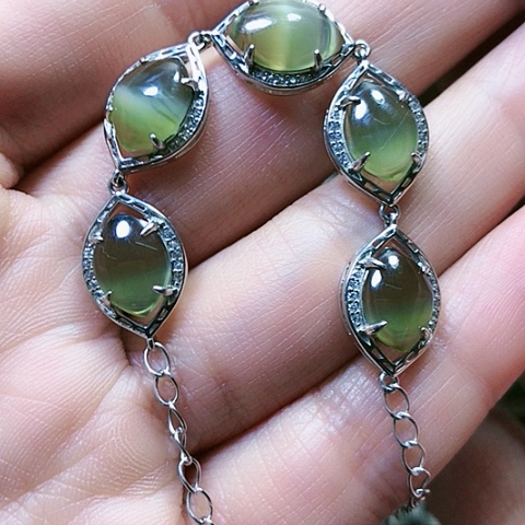 和田玉挂件银S925镶嵌