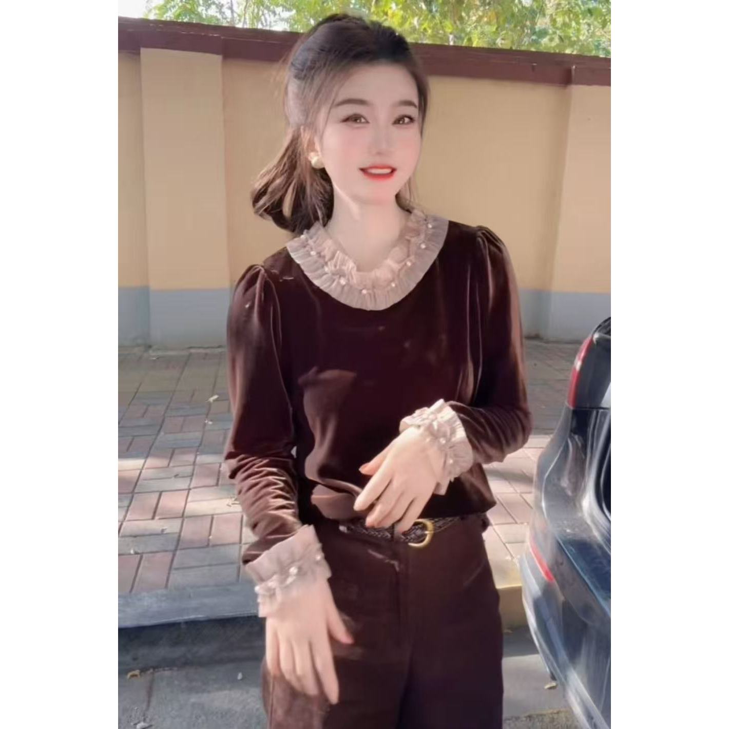 『丝绒千金M』简约设计百搭时尚高品质衬衫381803