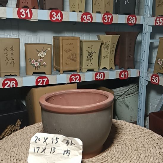 红陶陶瓷盆景花盆