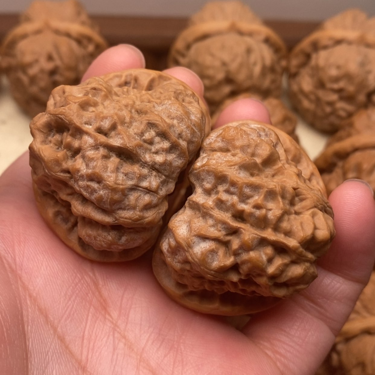 【闪购商品】把件文玩核桃肌肉蛙边41左右