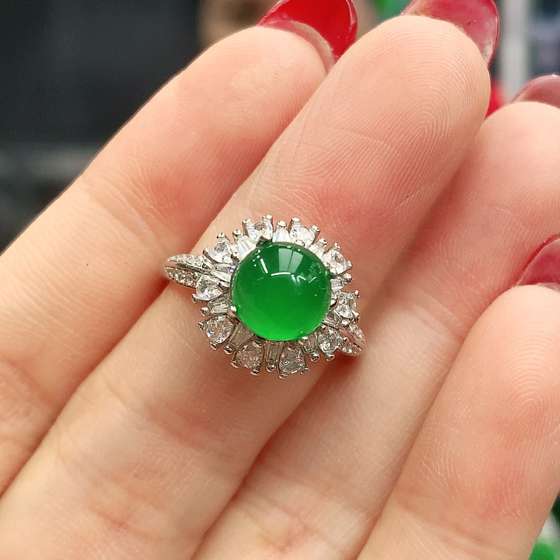 银S925镶嵌戒指玛瑙/玉髓