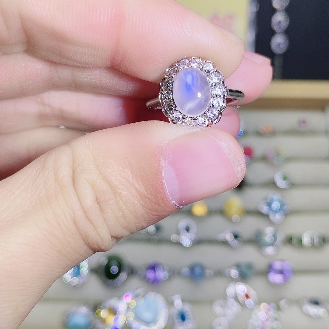 未镶嵌戒指月光石