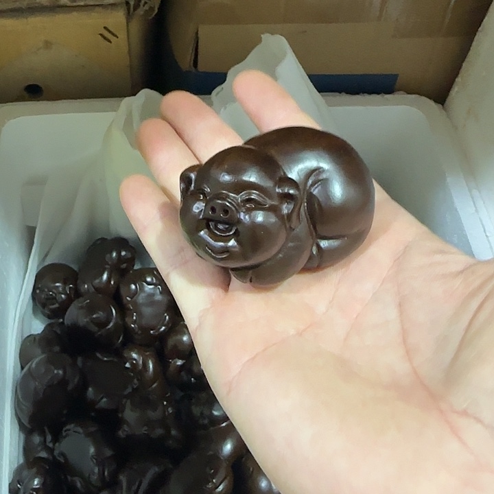 木黑檀木8福气猪一只