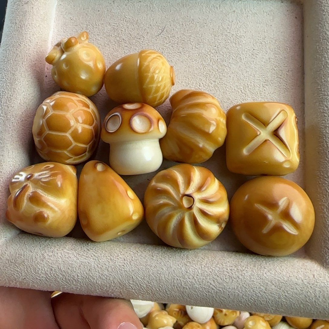 菩提根/象牙果吊坠微瑕疵大尺寸炭烤组合20