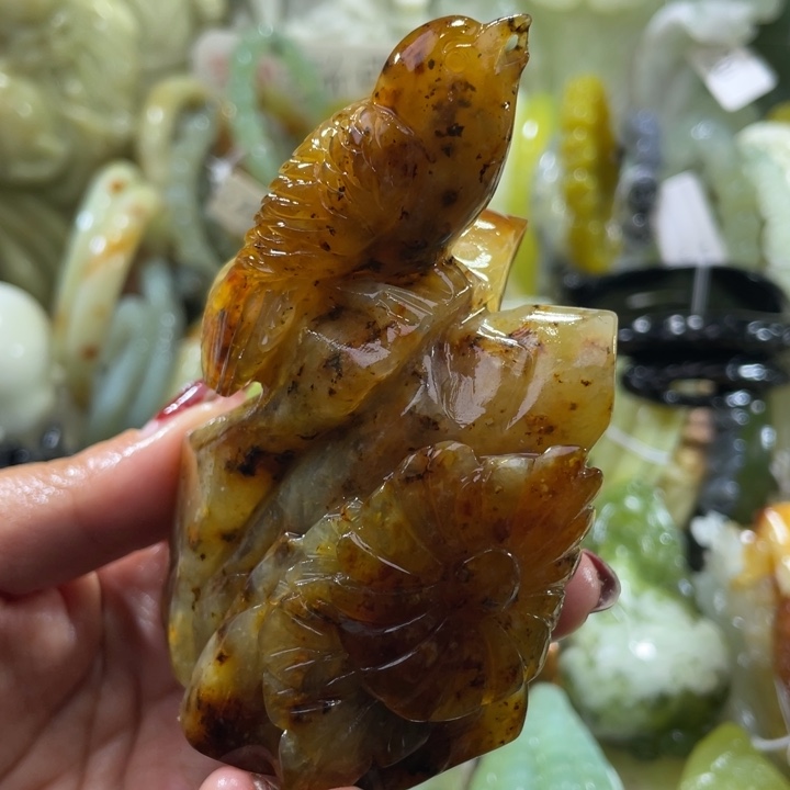 岫玉未镶嵌摆件摆件