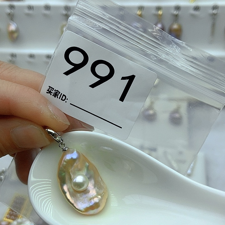 淡水珍珠颈饰银S925镶嵌