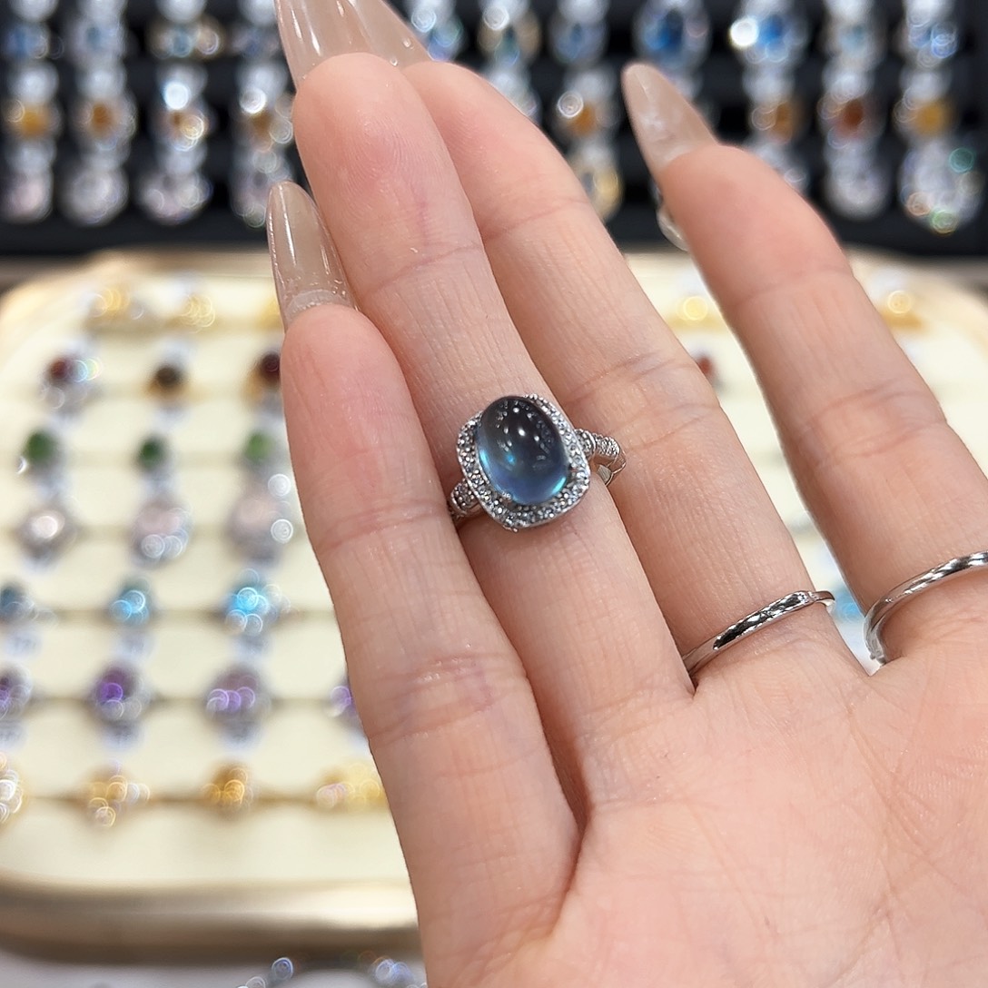 水晶金色拖不保色介意慎拍银托银S925镶嵌J****e