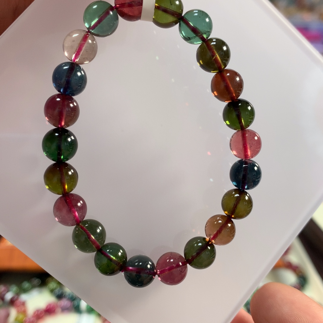 未镶嵌手链碧玺8.8左右