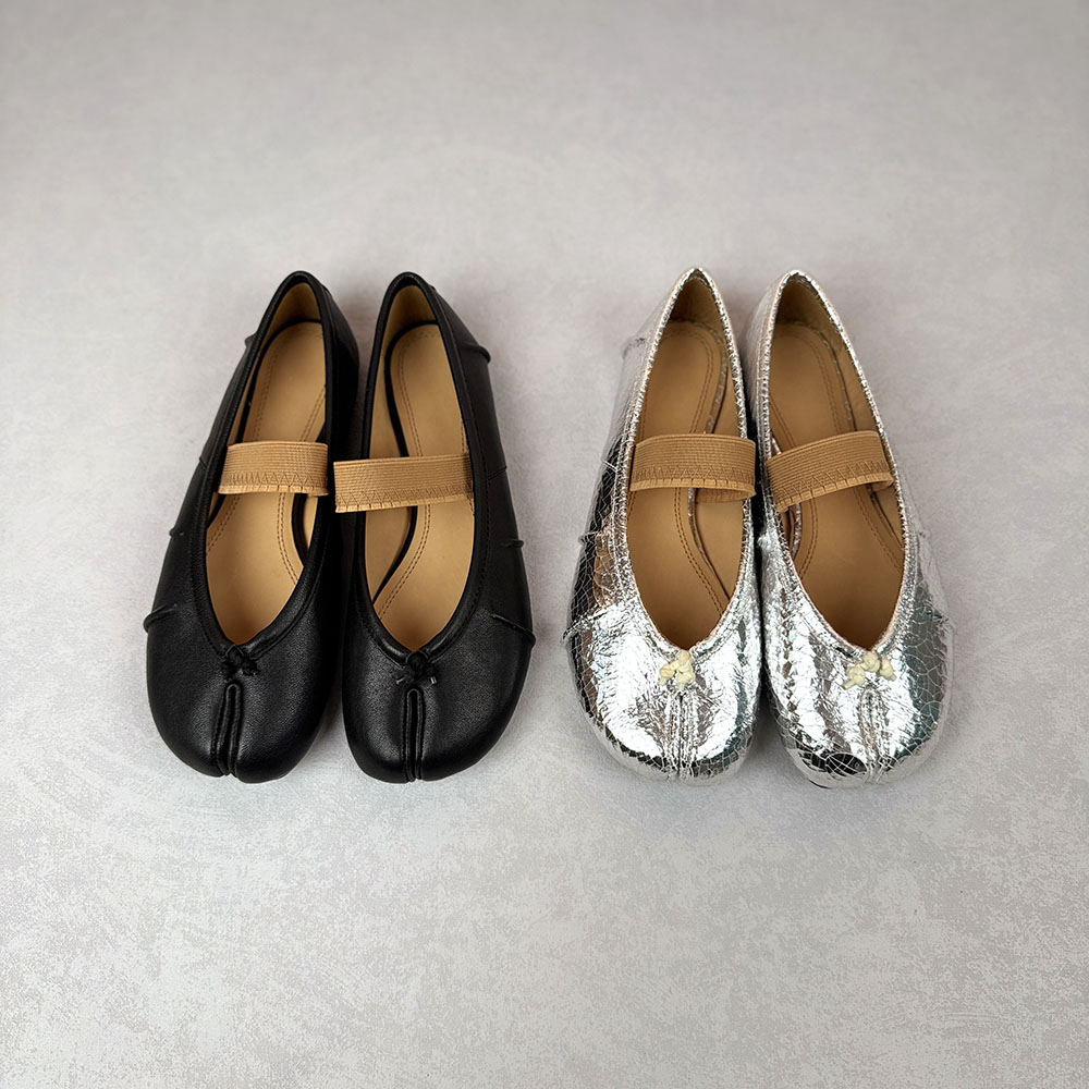  【福利专属】玛丽珍分趾鞋 舒适复古松紧带玛丽珍单鞋外贸真皮女鞋