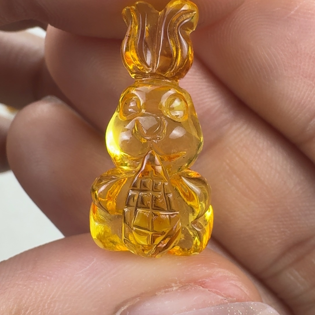 蜜蜡未镶嵌珠宝奇石全品备注打孔 25×12.5×10mm