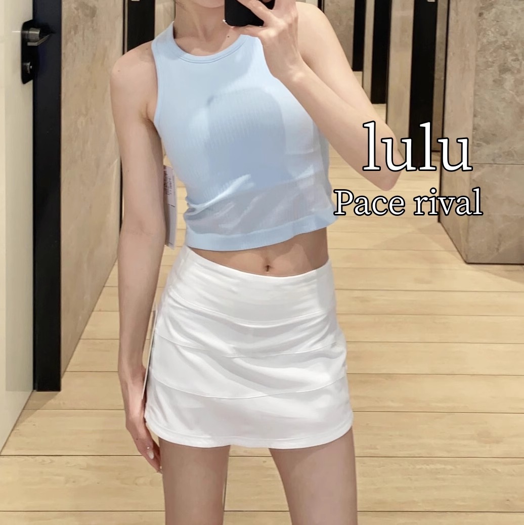 lulu同款Pacerival三褶裙运动网球裙女夏季防走光有