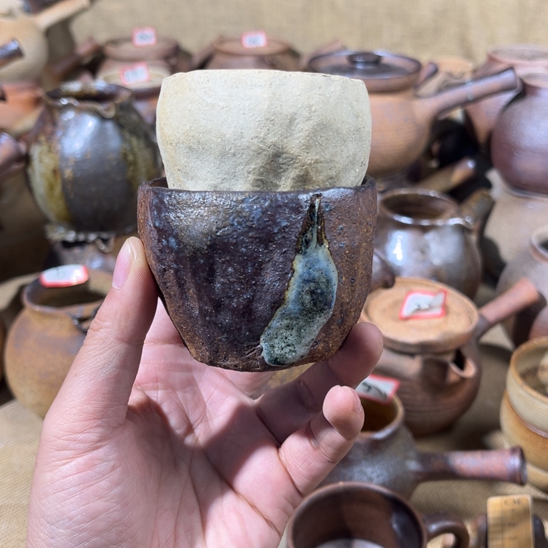 大***沙原矿粗陶150毫升窑汗杯子0014