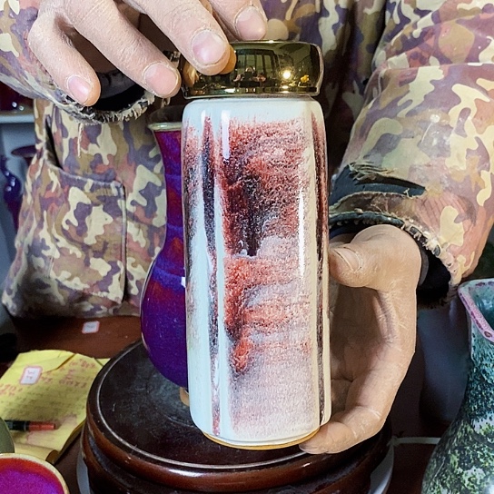 摆件尚峰钧窑作品保温杯