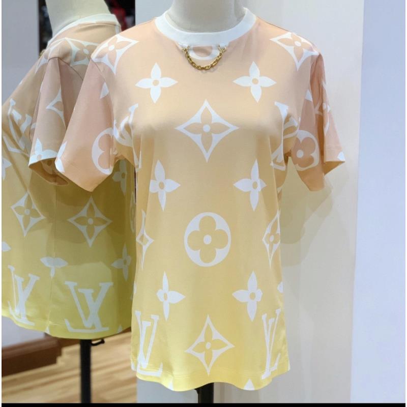 95新 LouisVuitton/路易威登    qq0140 棉 渐变老花短袖 xs码