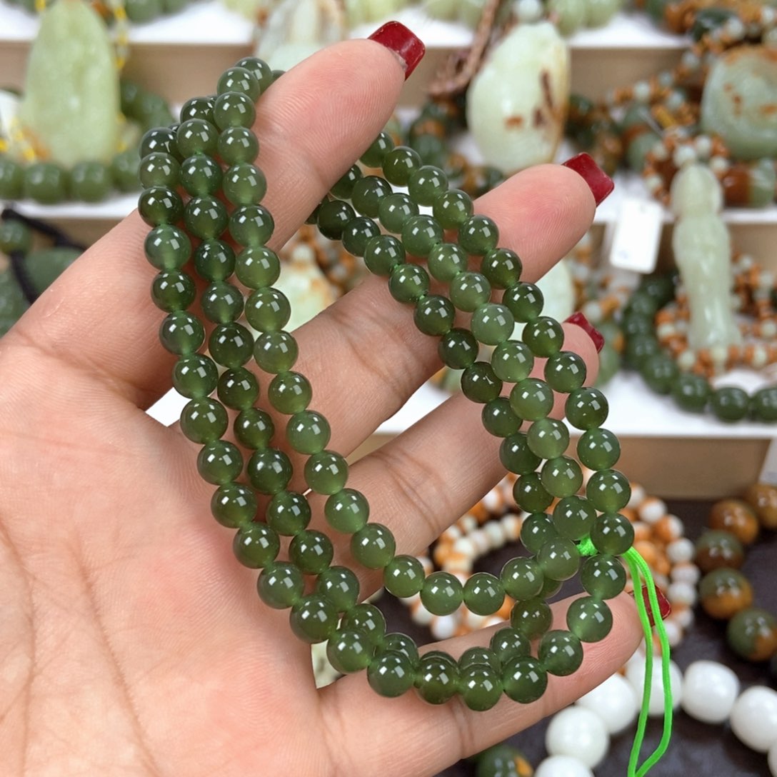 透闪石质玉手链未镶嵌