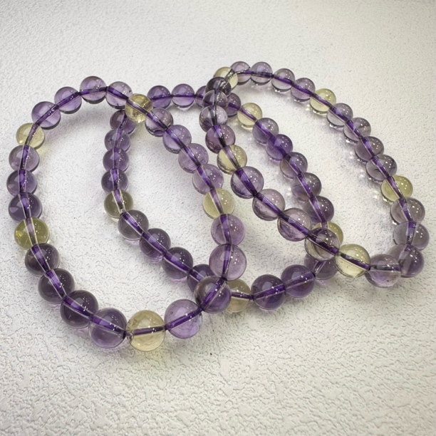 【小宝晶选】天然紫黄晶单圈手链 多样性发一件 约7mm 1008XBYT