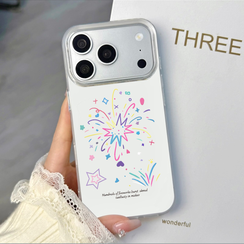 个性烟花适用情侣苹果17promax手机壳iPhone16可爱15超透个性13潮