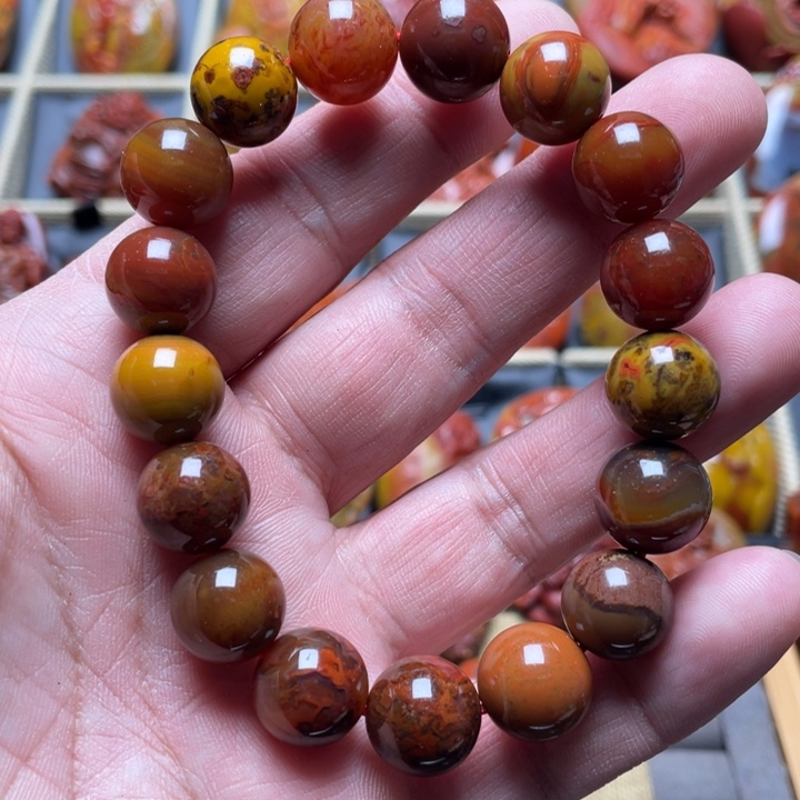 玛瑙/玉髓战国红手链未镶嵌