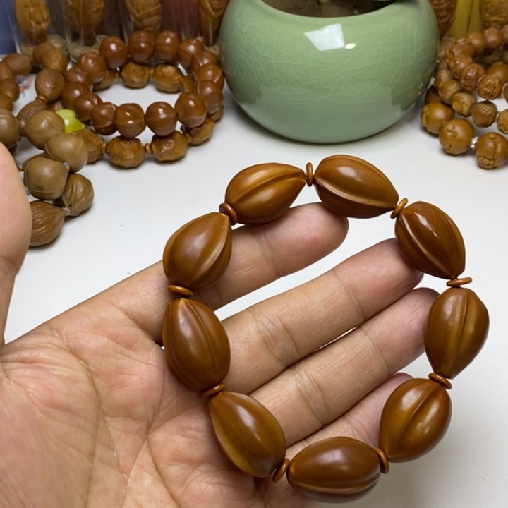 橄榄核手串/手链橄榄核雕刻鲨鱼呗