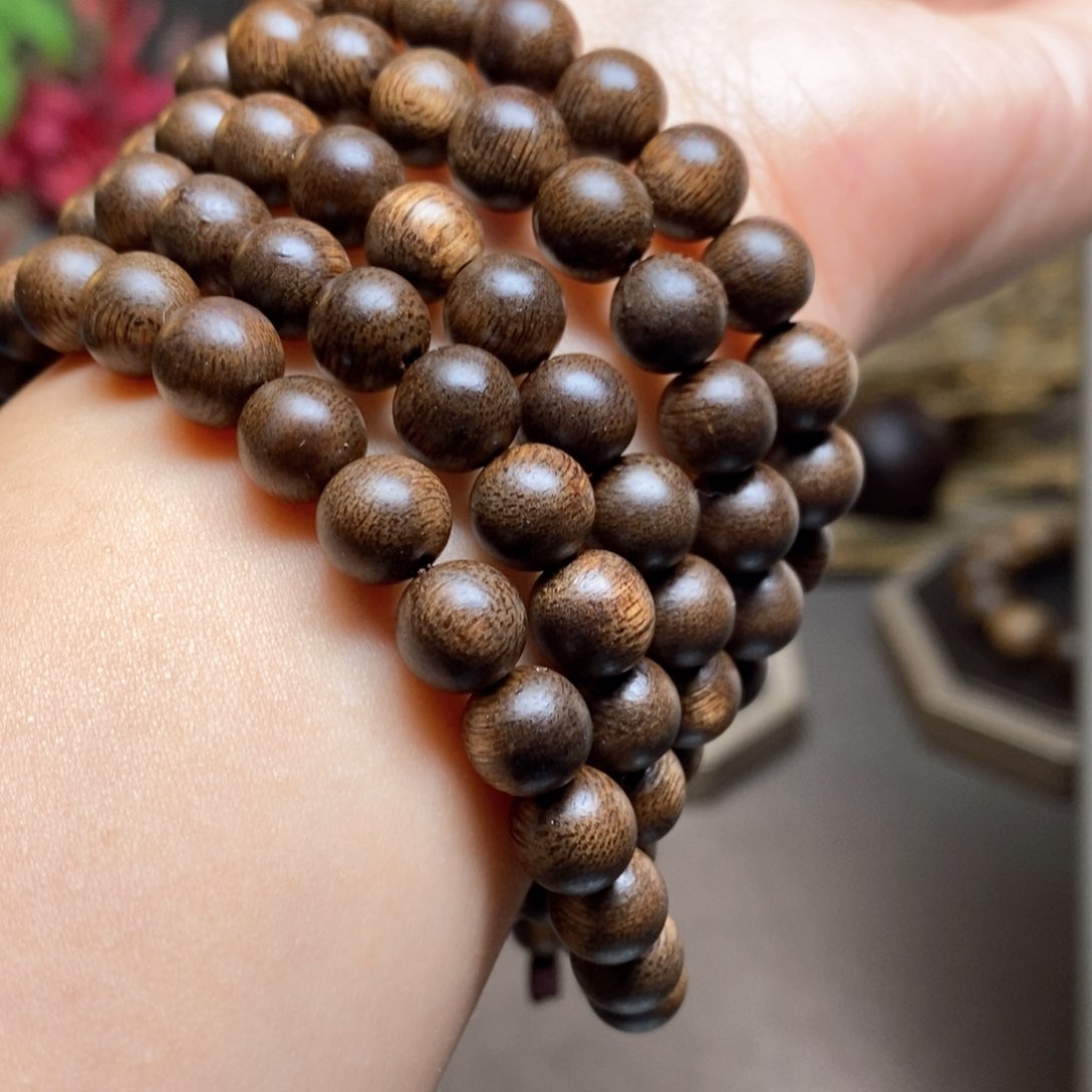 沉香手串越南芽庄白棋楠0.8✖️108