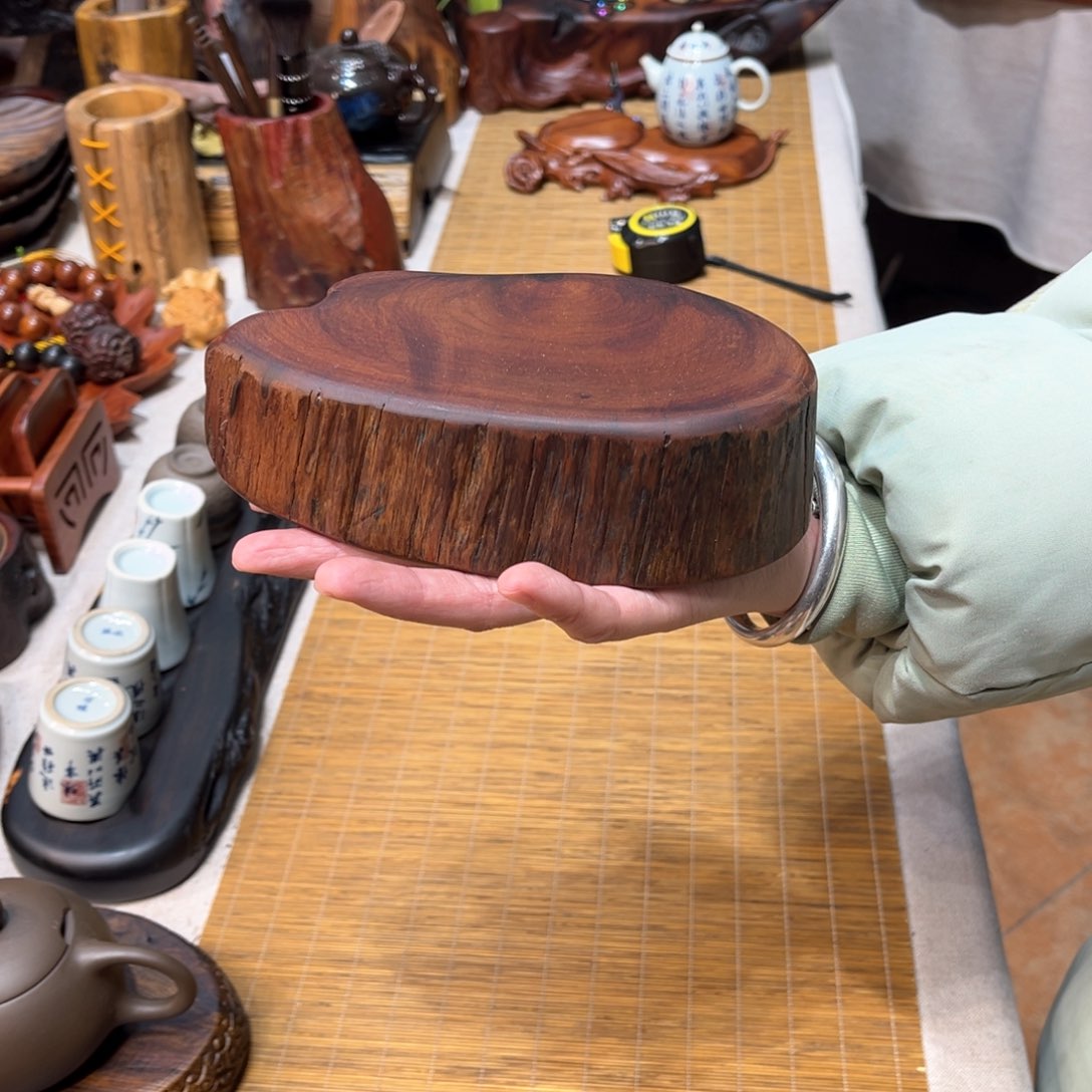 缅甸花梨壶承底座