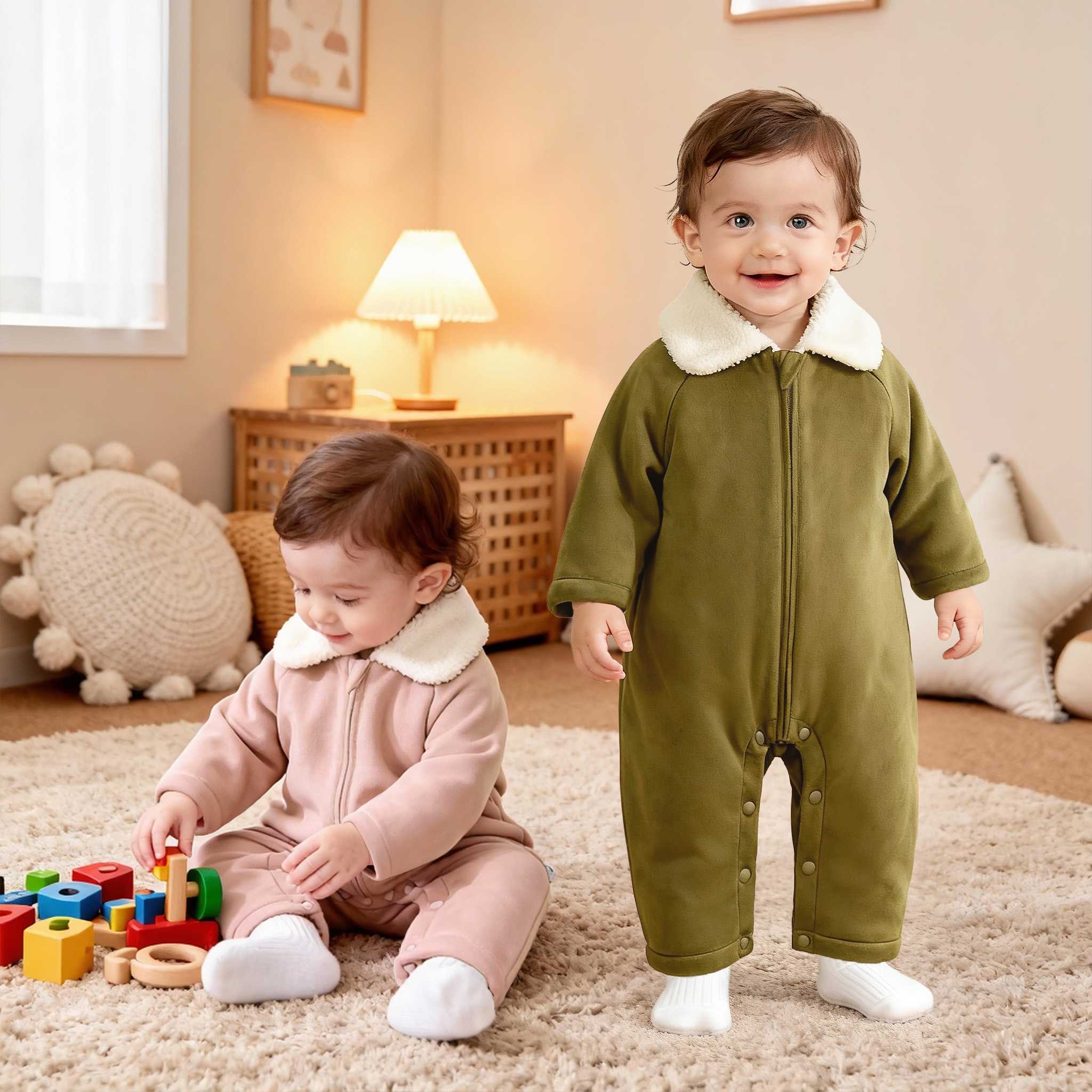 【潘先生高定】复古麂皮绒婴儿衣服