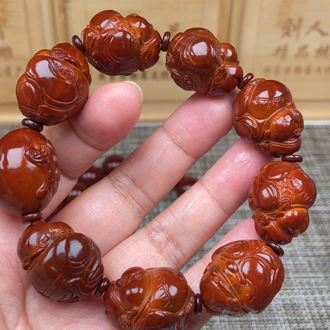 金***钩吊坠橄榄核财神22