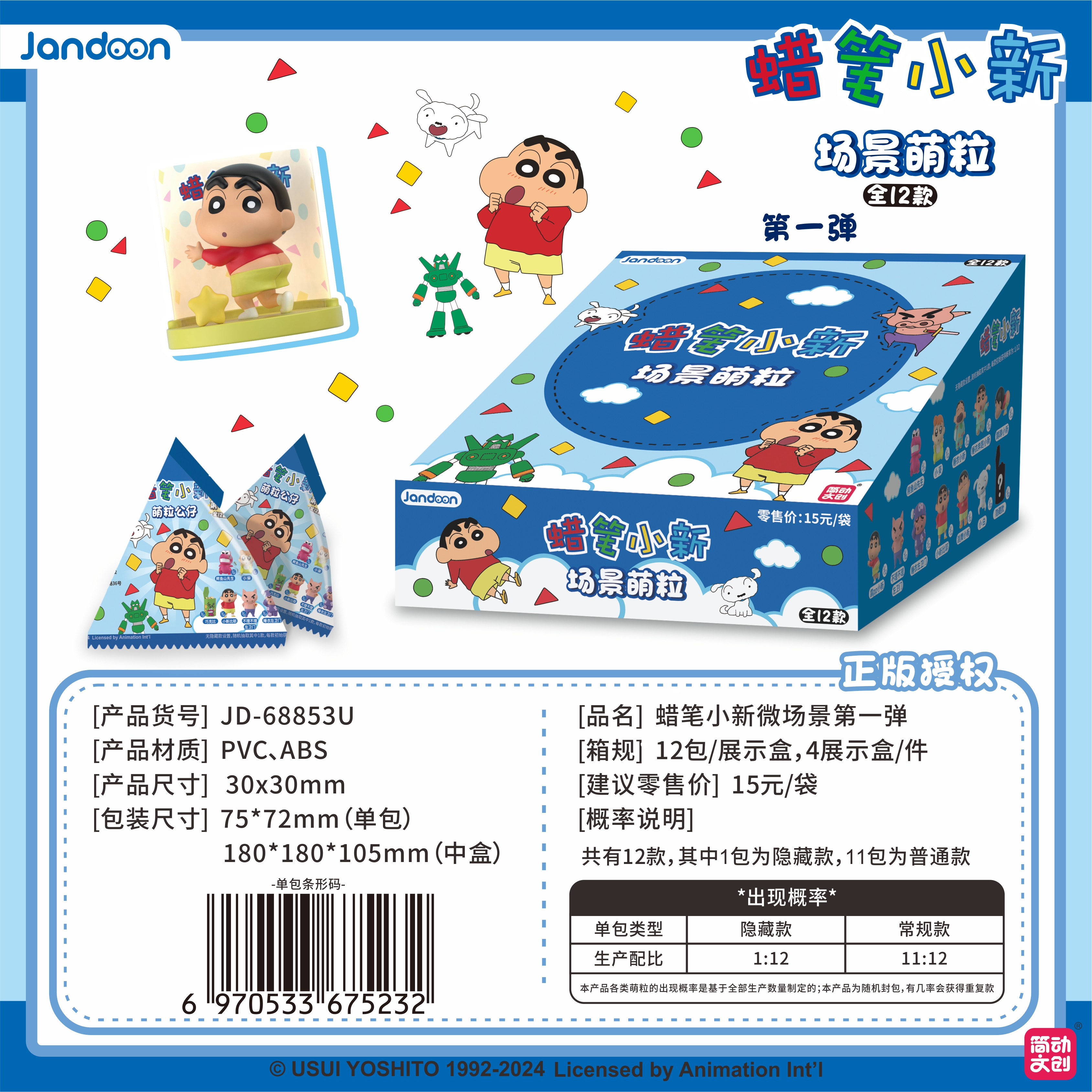 【拆盒】蜡笔小新 场景萌粒 一弹 二弹合集 潮玩盲盒（九）