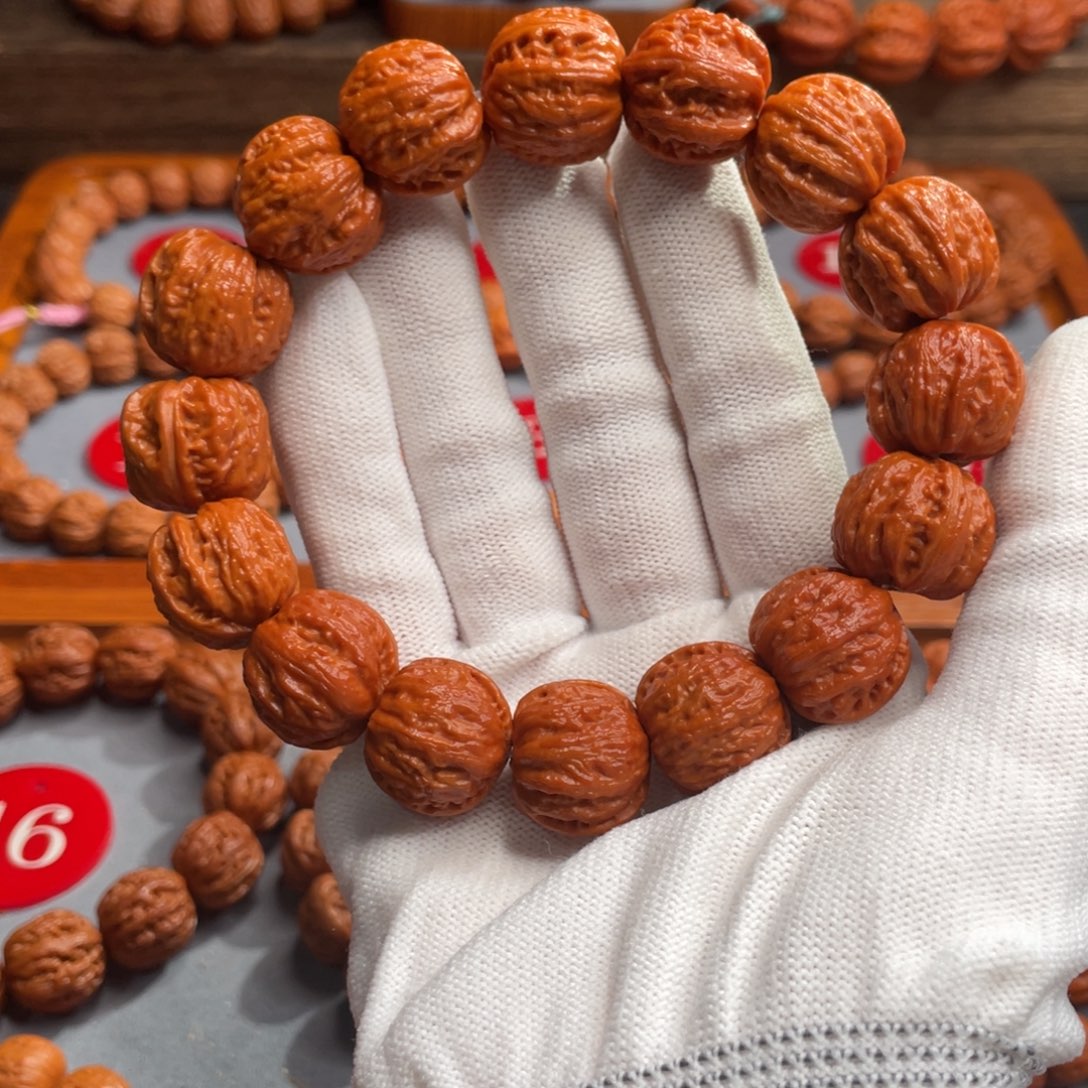 文玩核桃手串1.9粗筋火焰