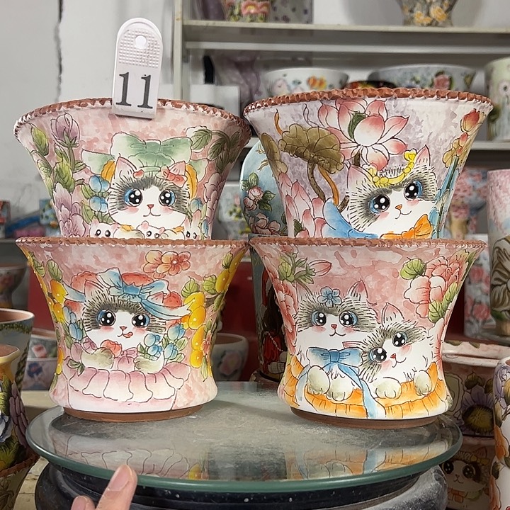 *****满38包邮 景德镇幸运花盆