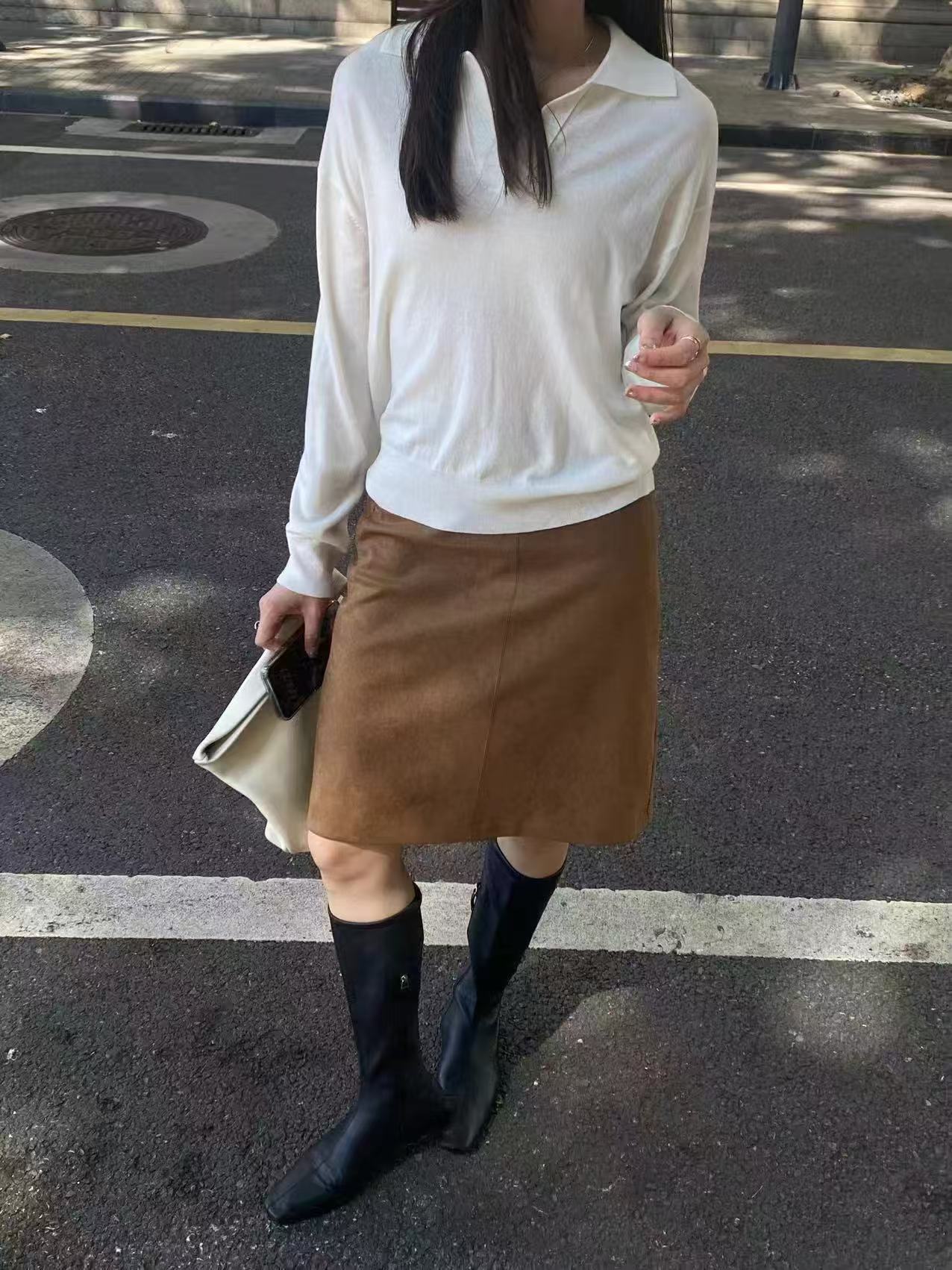 【香姐AND】【7319531】冬季时尚爆款半身中裙百搭显瘦