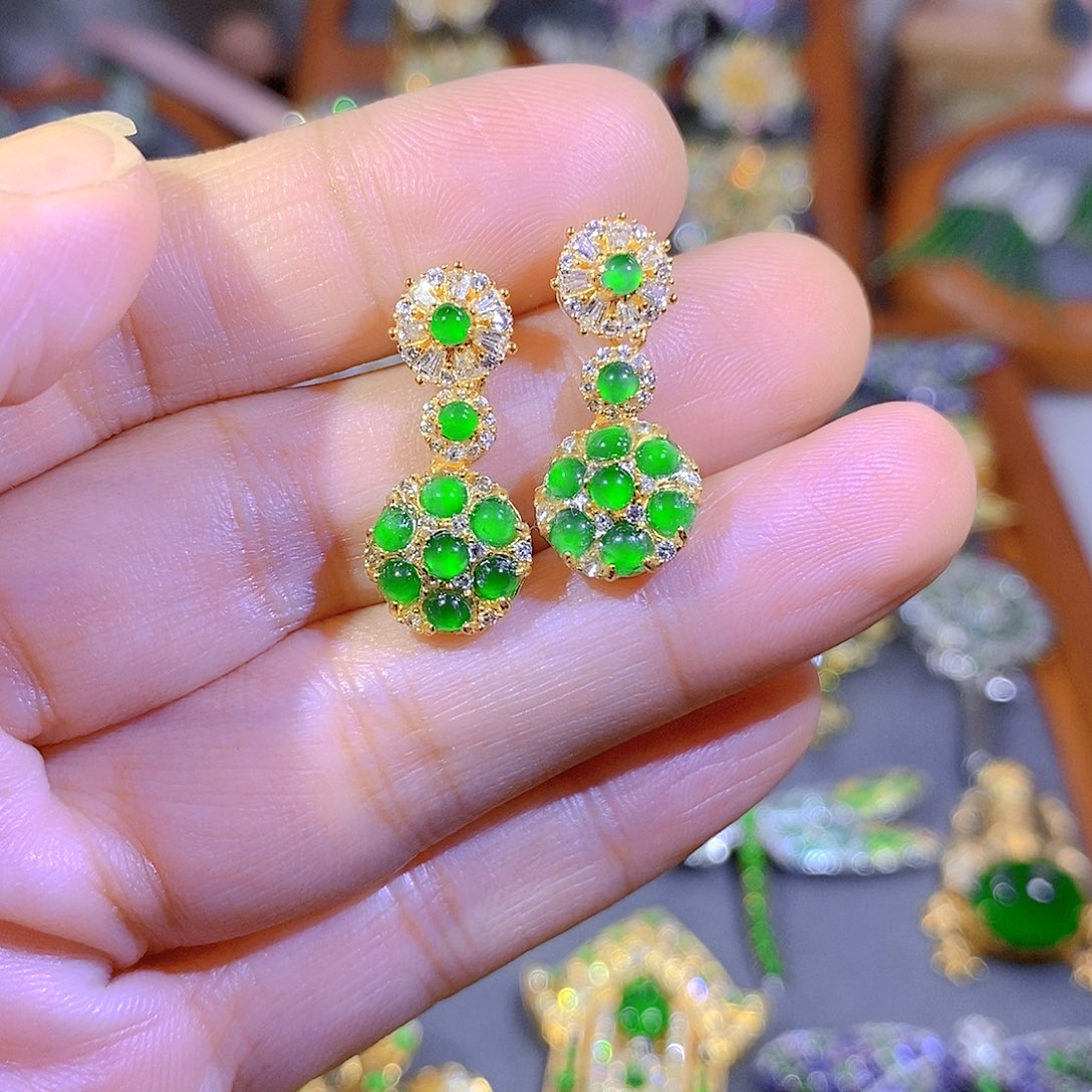 颈饰银S925镶嵌翡翠