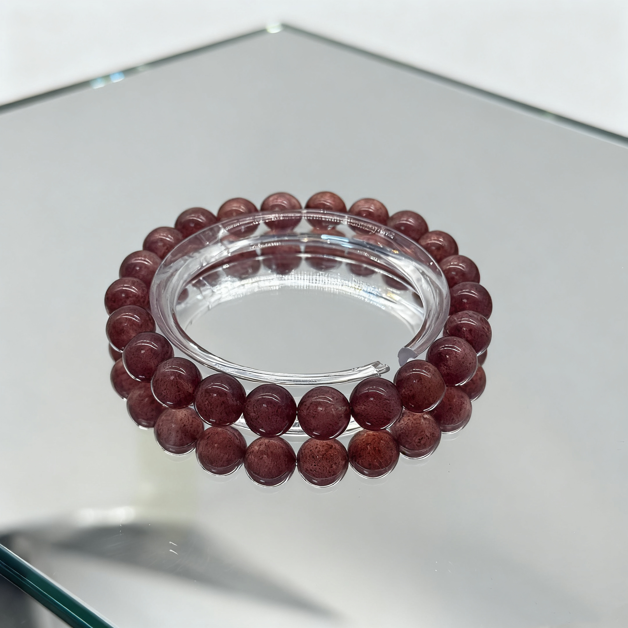 鸽血红星光草莓晶8mm